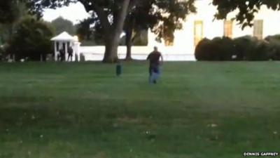 Video appears to show man running towards White House