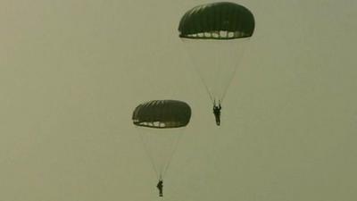 Parachute jump in the Netherlands