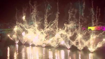 Fireworks on water