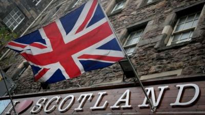 Union flag in Edinburgh