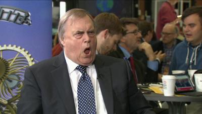 John Prescott pulling funny face