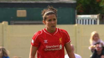 WSL: Fara Williams scores from kick off for Liverpool v Birmingham