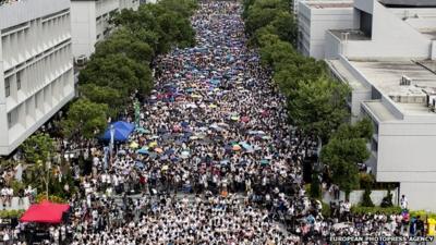 University students from across Hong Kong stage a week-long boycott of classes