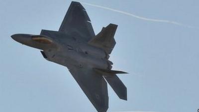 File photo: A US Air Force F-22 Raptor at an airshow in Melbourne, 1 March 2013