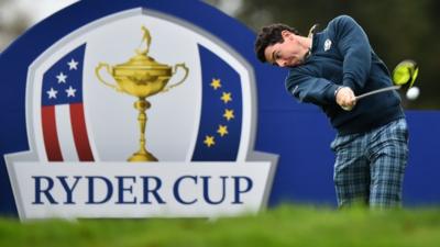 Rory McIlroy practises at Gleneagles