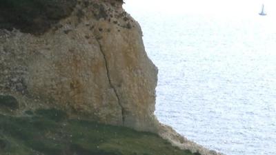 Seaford cliff crack