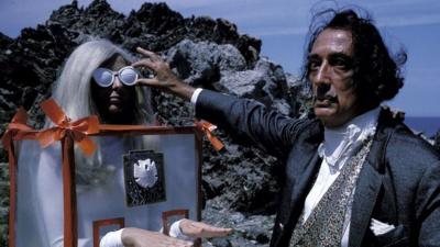 Salvador Dali with model