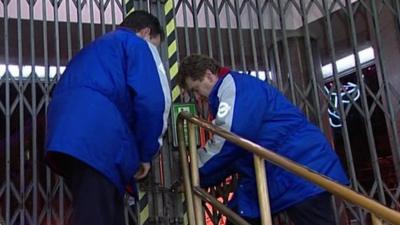 Tube station being closed