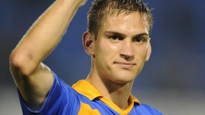 Shrewsbury Town defender Mickey Demetriou