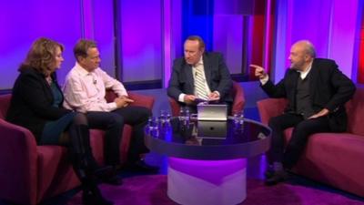 Jacqui Smith, Michael Portillo, Andrew Neil and George Galloway