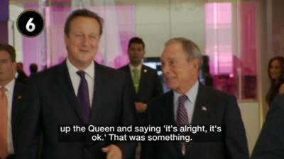 David Cameron talking about the Queen