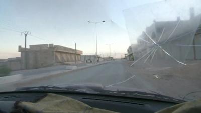 The view through a car windscreen