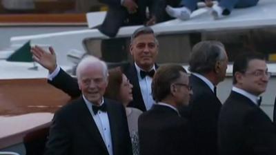 George Clooney on boat