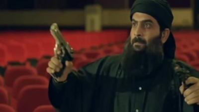 A character depicting IS leader Abu Bakr Al-Baghdadi