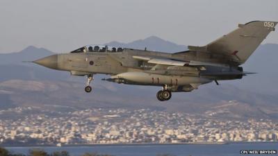 RAF Tornado returning to Cyprus after carrying out first strikes on IS targets in Iraq