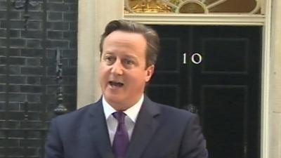 David Cameron in Downing Street