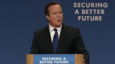 David Cameron gives conference speech