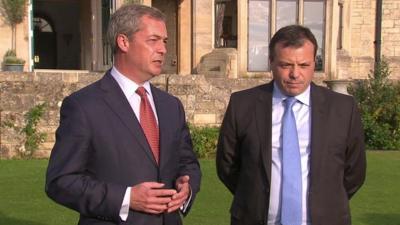 Nigel Farage and Arron Banks