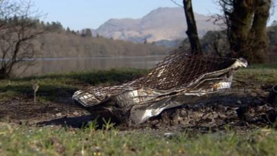 Discarded barbeque by Loch Lomond