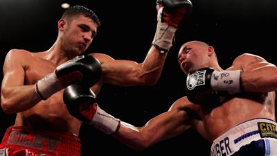 Nathan Cleverly and Tony Bellew in their 2011 WBO light heavyweight title fight