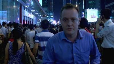 Martin Patience reports from amongst a crowd of Hong Kong protesters