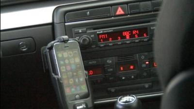 Mobile phone in a car