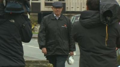 John Allen arrives at court