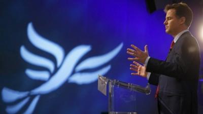 Nick Clegg delivers conference speech