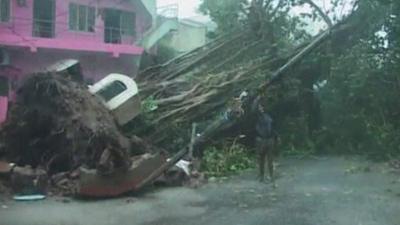 Damage caused by the cyclone