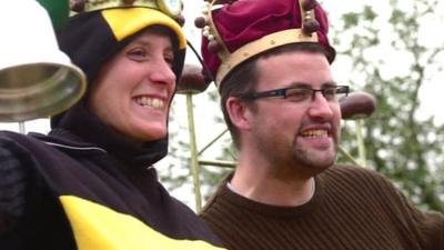 John Doyle (right) poses with Stephanie Withall