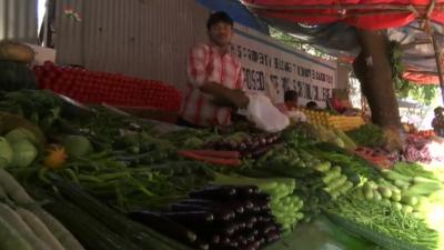 Indian market stallholder