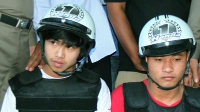 Suspects in Thai murder case - archive image