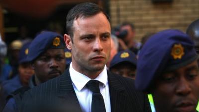 Oscar Pistorius leaving court on Tuesday