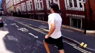 Man running to race the tube