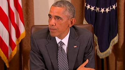 President Barack Obama speaking at White House meeting on Ebola outbreak