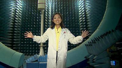 The BBC's Linda Yueh has a look inside Huawei's anechoic chamber