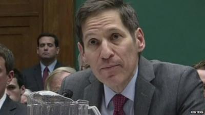 US CDC director Dr Thomas Frieden at hearing on US response to Ebola outbreak