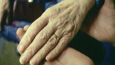 Elderly hands