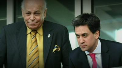 Assem Allam and Ed Miliband