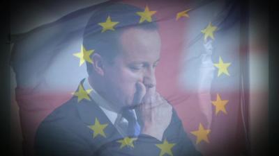 David Cameron and the European flag