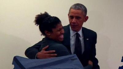Barack Obama and Aia Cooper