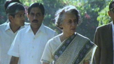 Mr Dhawan with Indira Gandhi