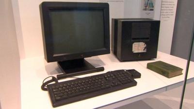 Sir Tim Berners-Lee's NeXT computer, which hosted the first website.