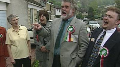 Archive image of Plaid supporters celebrating