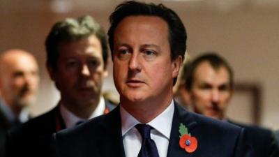 David Cameron at EU meeting in Brussels