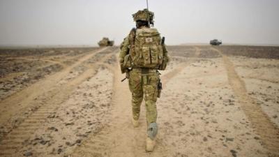 British officer in Afghanistan - file image