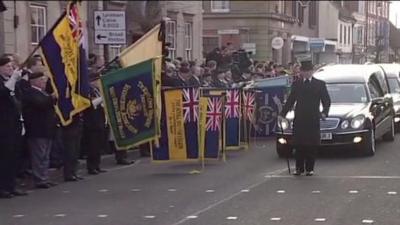 Funeral cortege in Royal Wotton Bassett