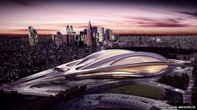 Artist's render of 2020 National Olympic Stadium, Japan