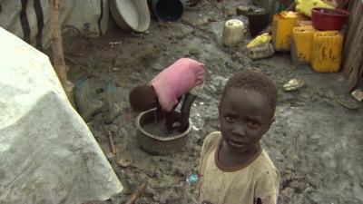 Children in UN refugee camp, South Sudan