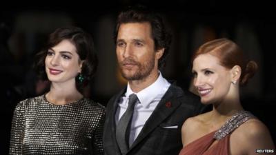 Anne Hathaway, Matthew McConaughey, Jessica Chastain